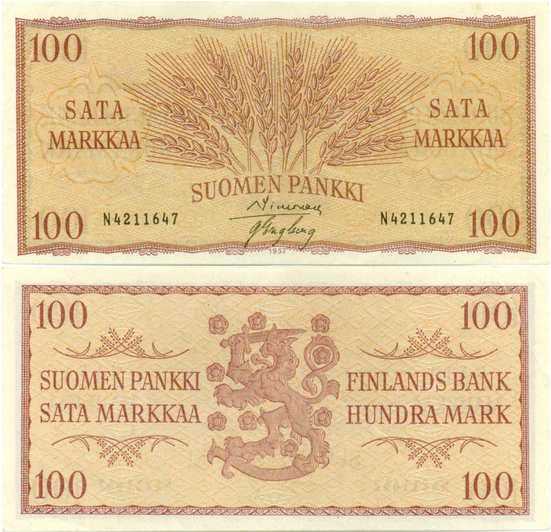 100 Markkaa 1957 N4211647 kl.6